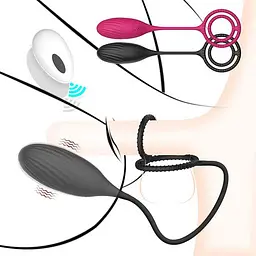 Вібратор Kinky 3 в 1: ерекційне кільце з масажером простати, вібратор для пар, віброяйце - мініатюра 4