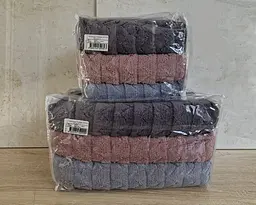 Набір турецьких махрових рушників Cestepe MicroCotton Premium 3 штуки 50x90 + 3 штуки 70х140 Ucgen 2 щільність 600 г/м2 - мініатюра 7