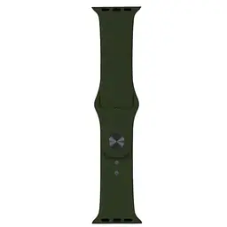 Ремінець Apple Watch Silicone 42/44/45/46/49 мм Dark Olive L (35) (34)