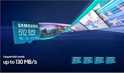 Карта пам'яті microSDXC (UHS-І U3) Samsung EVO Select 256Gb class 10 A2 V30 (R130MB/s, W30MB/s) (adapter SD) (MB-ME256KA/EU) - мініатюра 10