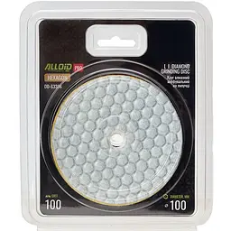 Круг алмазний Alloid Building Tools Hexagon шліфувальний на липучці 100 мм зерно 100 (DD-63386) - мініатюра 4