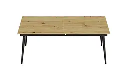 Стіл журнальний трансформер Dandi Small Ferrum-decor 45x120(160)x70 Чорний метал ДСП Дуб Артізан 16 мм (FRD-106800) - мініатюра 9