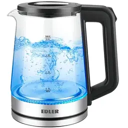 Електрочайник EK5025 BPG, Black/Transparent, 1500W, 2л Edler teh0028654