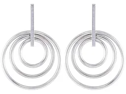 Сережки Xuping TTM Stainless Steel Родій пусети "Кільця" (253606)
