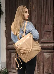 Жіночий рюкзак Sambag Trinity MSS Бежевий 34 х 31 х 15 см (28313026) - мініатюра 7