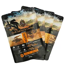 Набір дегустаційного сухого корму для дорослих котів Ambrosia Grain Free 400 г (4 шт. х 100 г)