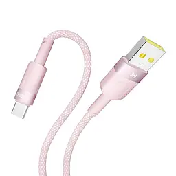 Кабель для заряджання та обміну даними USB Yoki YK-ST41 STYLE Series USB/Type C 60W 3A/20V 1.2 м Рожевий - мініатюра 6