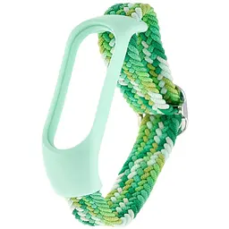 Ремінець Braided Buckle Enhanced Mi Band 3/4/5/6/7 Зелений