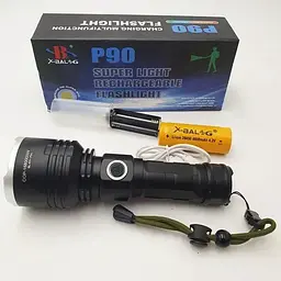 Ліхтар X-Balog BL-531-P90 1×26650 8800 мА·год USB / microUSB / 3хААА R3 функція павербанк - мініатюра 6