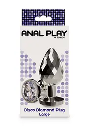 Анальна пробка Anal Play Disco Diamond Plug Large 9.7 см (сріблястий) - мініатюра 4