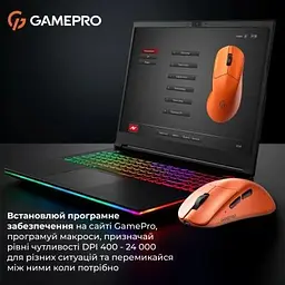 Комп'ютерна мишка GamePro Genesis Avenger Wireless/Bluetooth/USB Orange (GM096O) - мініатюра 7
