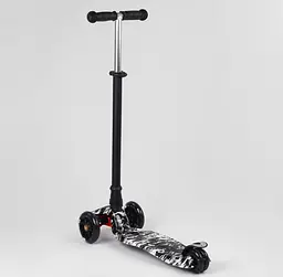 Самокат Maxi Best Scooter 60х14.5х28 см Чорно-білий 000231471 - мініатюра 2