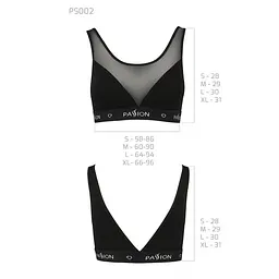Топ з прозорою вставкою Passion PS002 TOP L, black - мініатюра 6