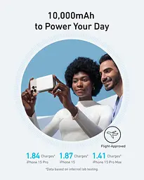 Павербанк Anker MagGo A1664 Ultra Slim магнітний з бездротовою зарядкою білий 10000 mAh - мініатюра 4