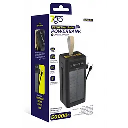 Power Bank 7GO GPW-01, ємність 50000 mAh, сонячна зарядка, швидка зарядка PD 22.5 W - мініатюра 6