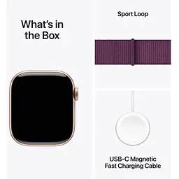 Смарт-годинник Apple Watch Series 10 GPS 42mm Rose Gold Aluminum Case w. Plum Sport Loop (MWWK3) - мініатюра 9