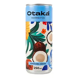 Напій безалкогольний Otaka Комбуча Кокосова хвиля слабогазований 250 мл - мініатюра 2
