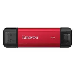 Портативний SSD Kingston Dual USB-A/C 1TB Dual Portable 1050MB/s USB 3.2 Gen 2 червоний/чорний