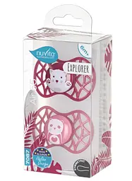 Силіконова симетрична пустушка Nuvita Air55 Explorer Кіт та Панда, 6-12 міс., 2 шт. (NV7087F) - мініатюра 3