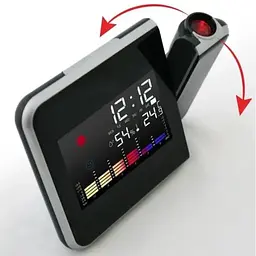 Годинник електронний Сolor Screen Calendar 8190 настільний цифровий метеостанція кімнатна - мініатюра 7