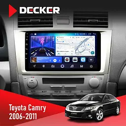 Штатна магнітола Toyota Camry 2006-2011 Climate AMP Decker D10-006 4x64, 4G Decker (НФ-00009039)
