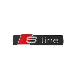Емблема-надпис S line для Audi 89×20 мм алюмінієва (на скотчі)