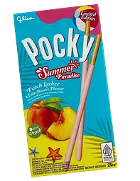 Японські палички Pocky Summer Paradise зі смаком персика лічі та бузини 29г - мініатюра 3