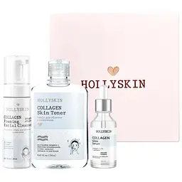 Набір косметики для обличчя Hollyskin Collagen Basic Care: Сироватка 30 мл + Тонік 250 мл + Очищаюча пінка 150 мл - мініатюра 2