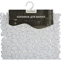 Килимок для ванної Eco Fabric Галька 68х34 см прозоро-білий (6834-001) - мініатюра 5