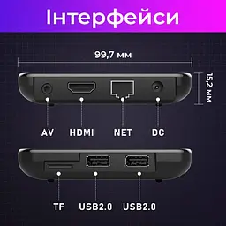 H96 MAX W2 4/64Gb Amlogic S905W2, Смарт ТВ 4K HDR приставка Android 11.0 Smart TV Box, налаштування Android TV у подарунок, YouTube та фільми без реклами - мініатюра 7