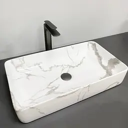 Умивальник VBI Triest marble накладний VBI-012711, Мармур - мініатюра 3