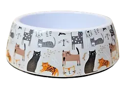Меламінова миска для котів Derby AH002 Funny Cats, S 200 мл