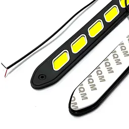 LED Денні ходові вогні ДХО 12V 23 см гумовий корпус гнучкі 2 шт. (KLNT-DRL-COB-102) - мініатюра 2