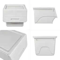 Білий контейнер для зберігання 45.5x38x31cm SW-00002420 - мініатюра 4
