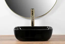 Умивальник Rea Belinda mini накладний black REA-U8004, Чорний - мініатюра 5