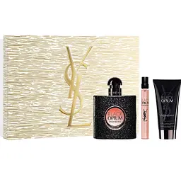 Набір Yves Saint Laurent Black Opium 50 мл парфумована вода, 50 мл лосьйон для тіла, 10 мл міні
