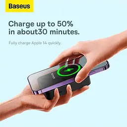 Павербанк з бездротовою зарядкою Baseus Magnetic Mini Wireless 6000mAh 20W (PPCX100401) чорний - мініатюра 9