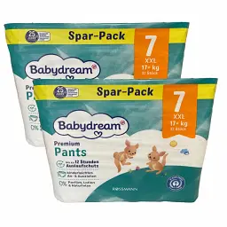 Дитячі підгузки-трусики Babydream Premium 7 XXL (17+ кг), 64 шт