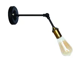 Бра настінне Levistella 752WM1703-1, E27, 60W, чорний, золота деталь, сучасний стиль для дому