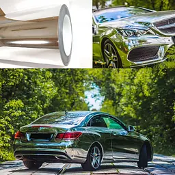 Автомобільна Вінілова Плівка Mirror Silver 1.52 Метра х 1 Метр 160 мікрон (CL-SCM-09P) - мініатюра 4