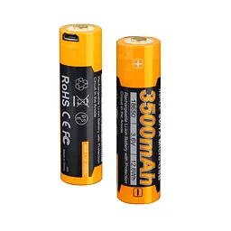 Акумулятор 18650 Fenix 3500 mAh Li-ion заряджання micro usb (ARB-L18-3500U) - мініатюра 3