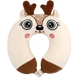 Подушка для шиї Ardesto Travel Reindeer 30х30 см біла (ART3031NEP)