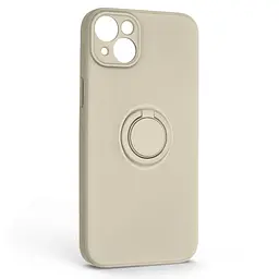 Силиконовый чехол для Apple iPhone 14 Plus, Icon Ring, слоновая кость, панель-накладка, с кольцом-подставкой на 360°, противоударный, возможность использования магнитных держателей, ArmorStandart (ARM68703)