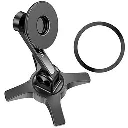 Магнітний тримач для телефону Hoco HD2 Joy ring Black - мініатюра 4