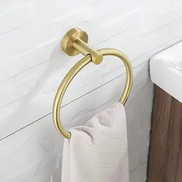 Рушникотримувач кільце Rea 332915B Mist 05 brushed gold REA-06905, Золотий - мініатюра 2