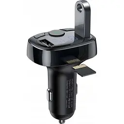 FM-трансмітер Baseus FM Launcher S-09 Standart Edition 2.4A 2хUSB-A Black (CCMT000001) [96092] - мініатюра 4