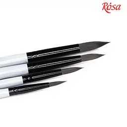 Пензель синтетика кругла TRAVEL BRUSH STREAM 158 №2 коротка ручка Rosa - мініатюра 4