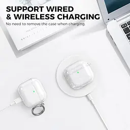 Чохол AhaStyle Silicone Case для Apple AirPods 4 Transparent Glitter (CP-WG164-CGR) [133822] - мініатюра 5