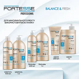 Маска Fortesse Professional Balance & Fresh, для всіх типів волосся, 200 мл - мініатюра 5
