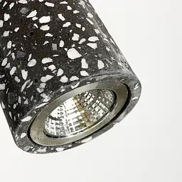 Підвіс Terrazzo Cylinder Long із сірим бетонним плафоном 30х6 см Line.F MJ 163-60*300 BK - мініатюра 6